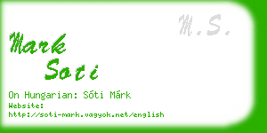mark soti business card